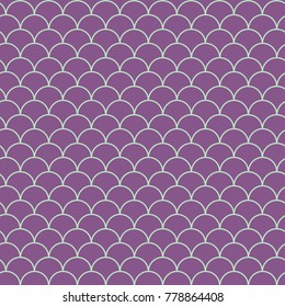 Mermaid tail seamless pattern. Fish skin texture. Tillable background for girl fabric, textile design, wrapping paper, swimwear or wallpaper. Purple mermaid tail background with fish scale underwater.