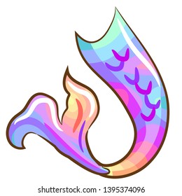mermaid tail vector clipart design cartoon