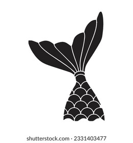 Mermaid Tail Vector. Cut Files For Cricut and Silhouette. v4