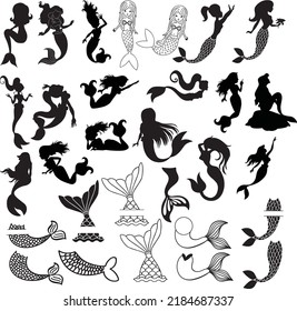 Mermaid tail Vector, Summer Vector File