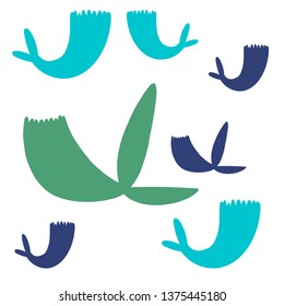 Mermaid tails pattern for fabric or packaging.