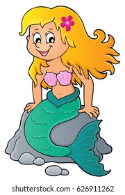 Mermaid topic image 5 - eps10 vector illustration.