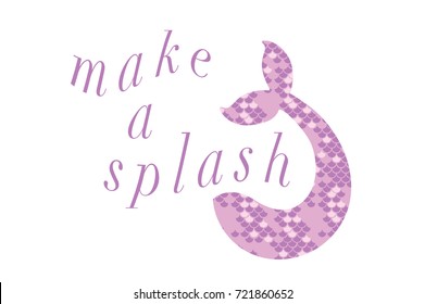 Mermaid typography graphic