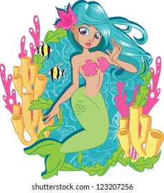 Mermaid under the sea