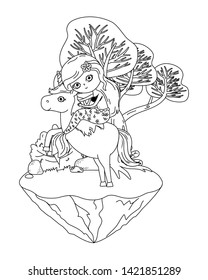 Mermaid and unicorn of fairytale design vector illustration