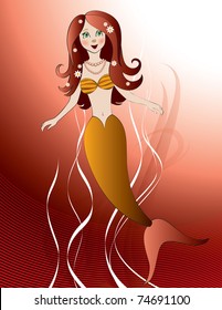 Mermaid. Vector. eps10.