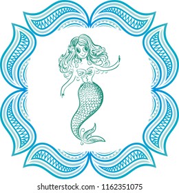 Mermaid. Vector illustration
