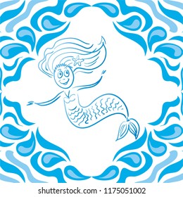 Mermaid. Vector illustration