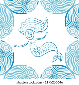 Mermaid. Vector illustration