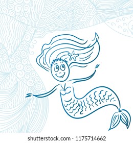 Mermaid. Vector illustration