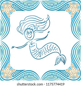 Mermaid. Vector illustration