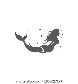 Mermaid vector illustration design template