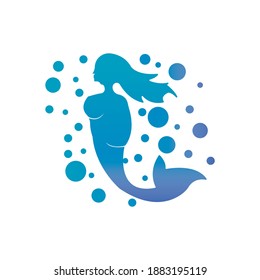 Mermaid vector illustration design template
