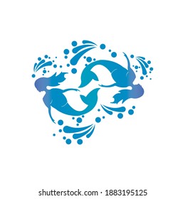 Mermaid vector illustration design template
