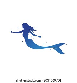 Mermaid vector illustration design template