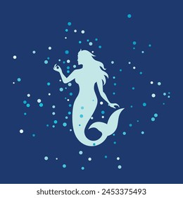 Mermaid vector illustration design template