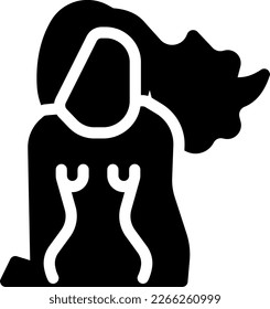 mermaid Vector illustration on a transparent background. Premium quality symmbols. Glyphs vector icons for concept and graphic design.
