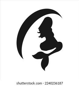 mermaid vector logo illustration design