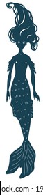 Mermaid - vector paper cut