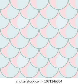Mermaid vector seamless pattern scales texture for marine fantasy background