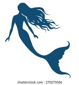 Mermaid Vector Silhouette Illustration