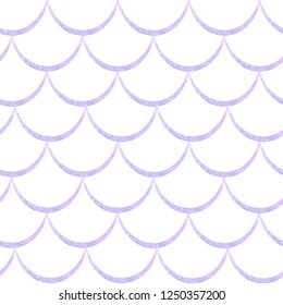 Mermaid watercolor seamless pattern. Fish underwater sea background. vector illustration