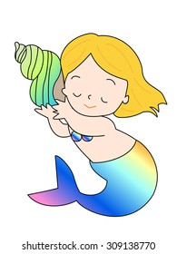 The mermaid who hears the voice of the shellfish