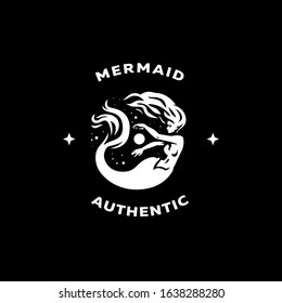 Mermaid. Woman with a fish tail. Vector illustrations.