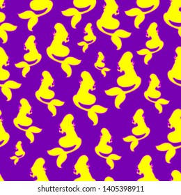 Mermaid yellow colour pattern art
