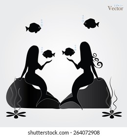 mermaid.mermaid vector.vector illustration  