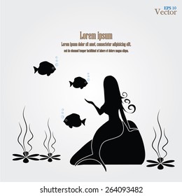 mermaid.mermaid vector.vector illustration  