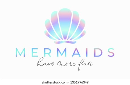 Mermaids have more fun inspirational lettering card. Cute summer lettering inscription for prints, textile etc. Vector illustration