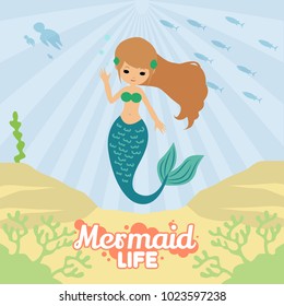 Mermaids Life Illustration