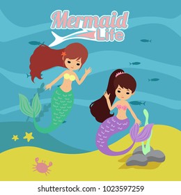 Mermaids Life Illustration