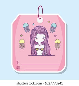 Mermaids printable sheet tag