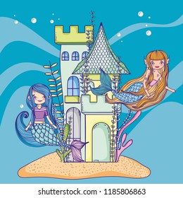 Mermaids and undersea castle