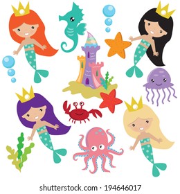 Ilustración vectorial Mermaid