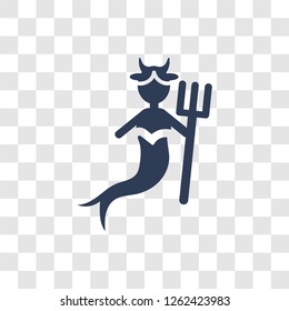 Merman icon. Trendy Merman logo concept on transparent background from Fairy Tale collection
