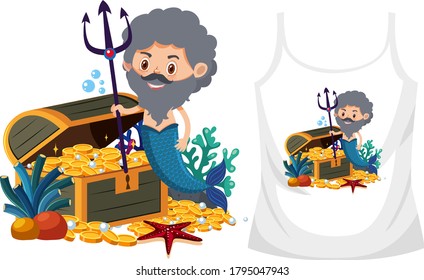 Merman Theme Outfit Motion Illustration