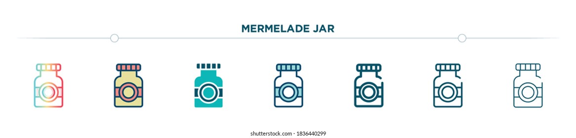 mermelade jar icon designed in gradient, filled, two color, thin line and outline style. vector illustration of mermelade jar vector icons. can be used for mobile, ui, web
