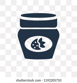Mermelade jar vector icon isolated on transparent background, Mermelade jar transparency concept can be used web and mobile