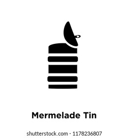 Mermelade Tin icon vector isolated on white background, logo concept of Mermelade Tin sign on transparent background, filled black symbol