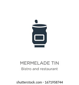 Mermelade tin icon vector. Trendy flat mermelade tin icon from bistro and restaurant collection isolated on white background. Vector illustration can be used for web and mobile graphic design, logo, 