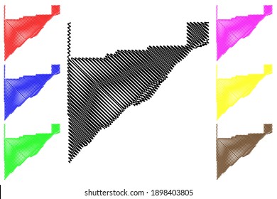 Merrick County, Nebraska (U.S. county, United States of America, USA, U.S., US) map vector illustration, scribble sketch Merrick map