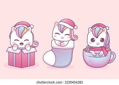 merrry christmas unicorn inside cute items