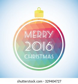 Merry 2016 christmas new year vector ball design elements set kit