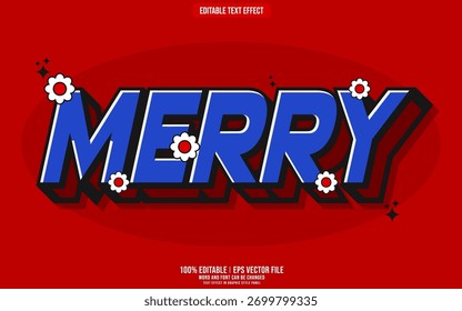 Merry 3d editable text effect