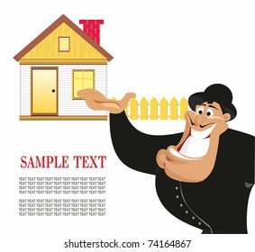 Merry agent offers a house