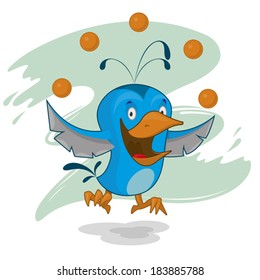merry bird juggling balls