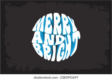 Merry And Bright 3D Text Effect